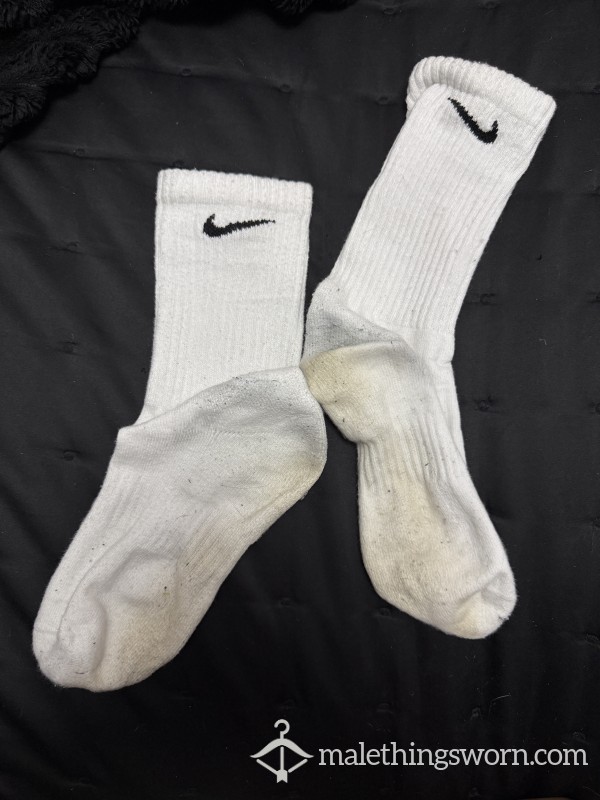 Sweaty, Stinking White Nike Socks – Heavy Wear