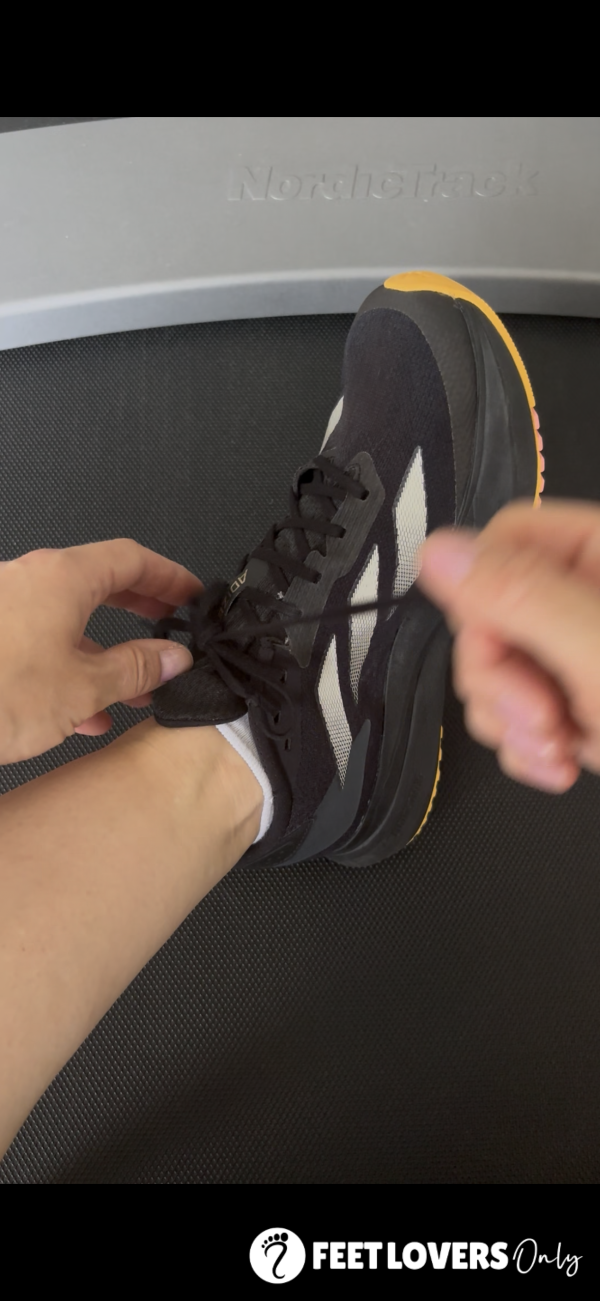Sweaty Trainer & Sock Removal With Caressing.