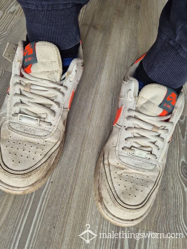 Sweaty Trashed Air Force 1 Trainers