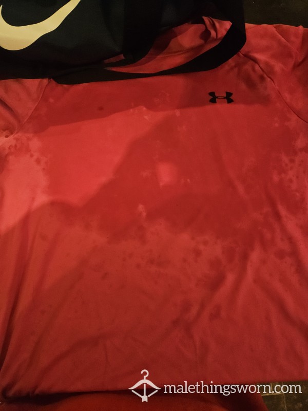 Sweaty Under Armor Gym Top