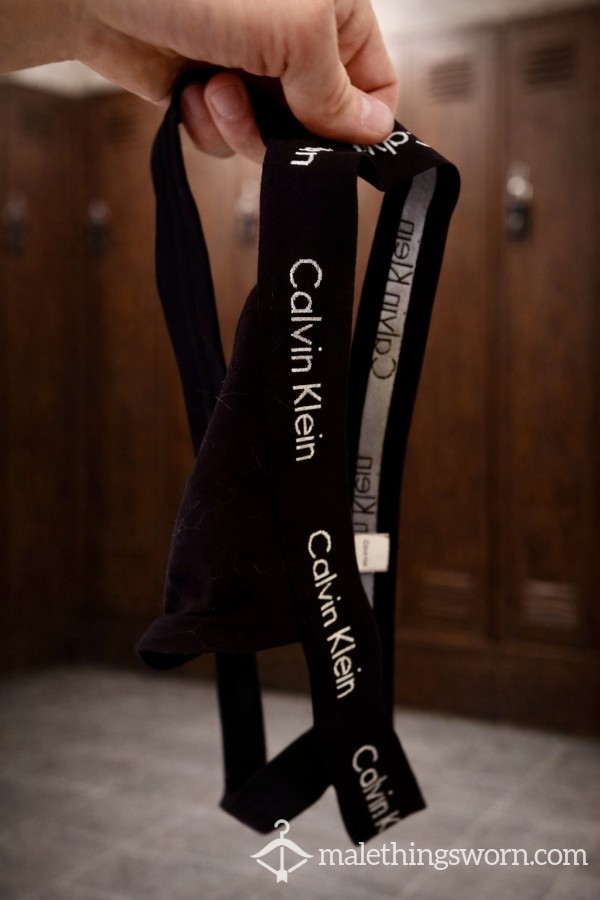 Sweaty, Used Black Calvin Klein Jock Strap