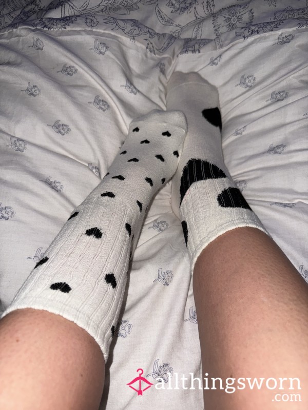 Sweaty Used Odd  Long Socks 🧦 Keeping Me Toasty Who Wants Them Next 😜
