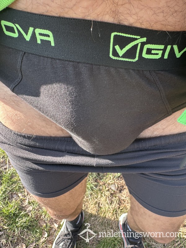 Sweaty Used Running Briefs – Older Partner Musk