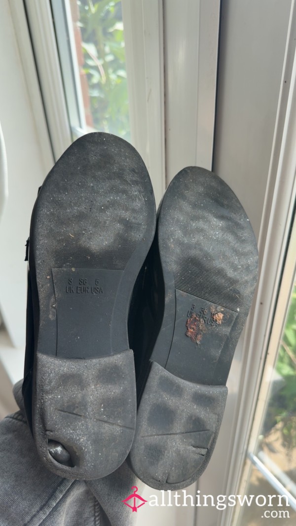 Sweaty Well Worn Work Office Shoes