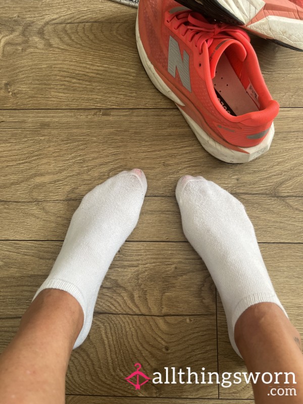 Sweaty White Ankle Socks