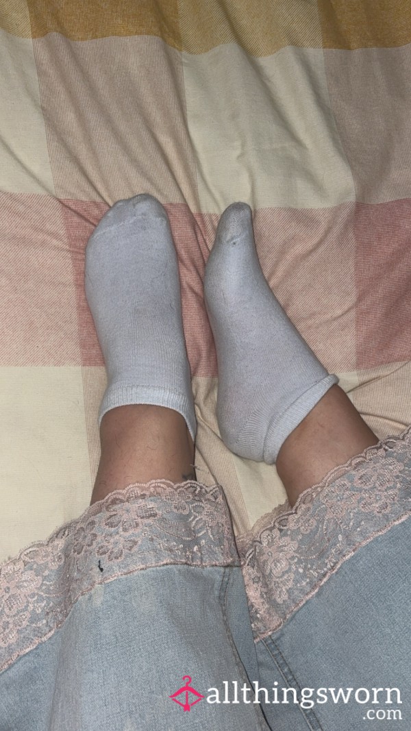Sweaty White Ankle Socks
