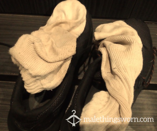 Sweaty White Athletic Gym Socks