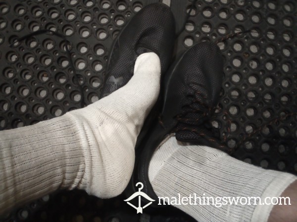 Sweaty White Athletic Gym Socks
