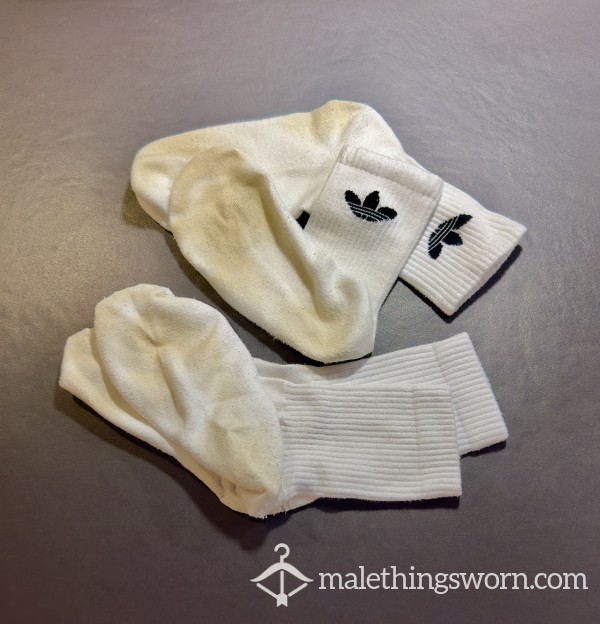 Sweaty White Crew Socks 🔥