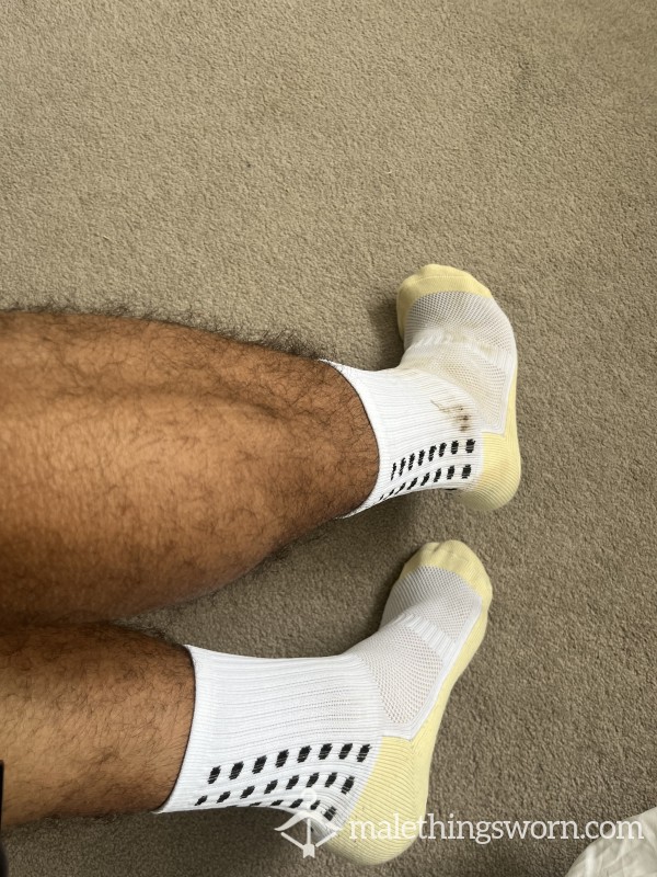 Sweaty White Football Socks