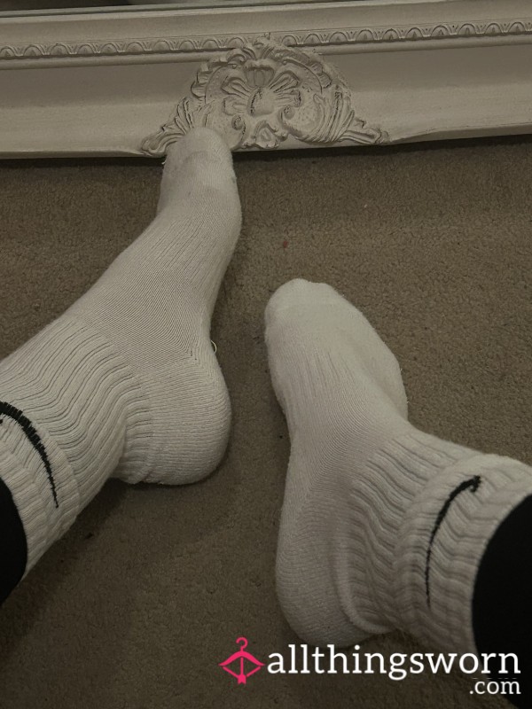 Sweaty White Gym Socks