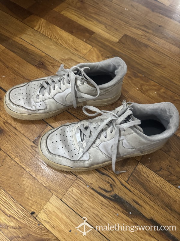 *SOLD* Sweaty White Nike Air-Force Ones