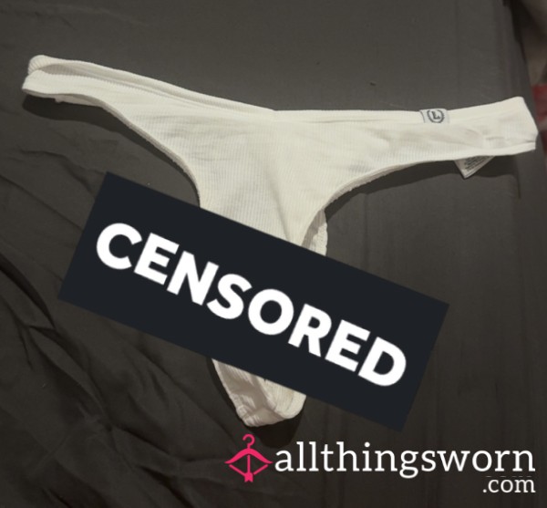 Sweaty White Thongs 🥵☀️🤍