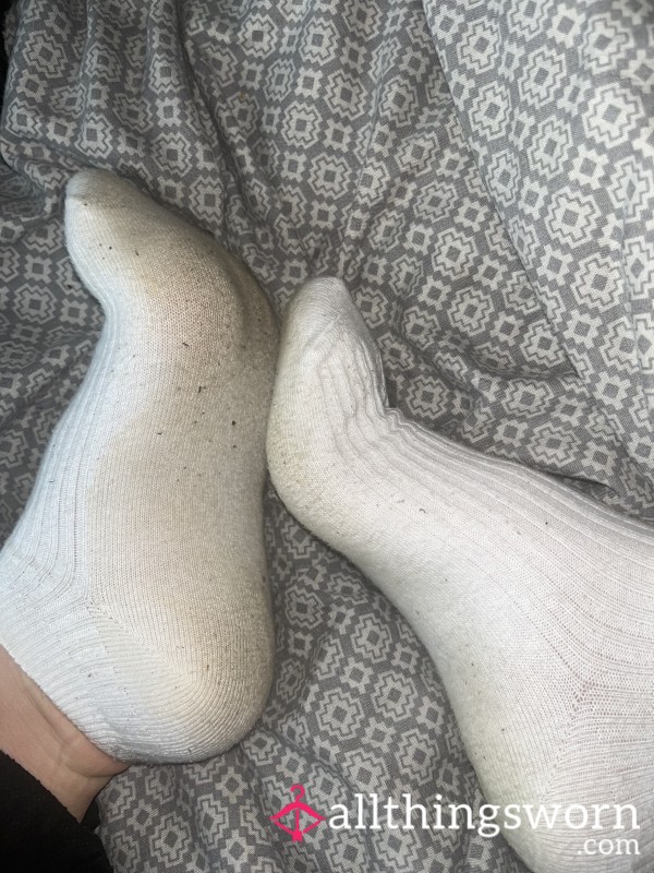 Sweaty White Trainer Socks