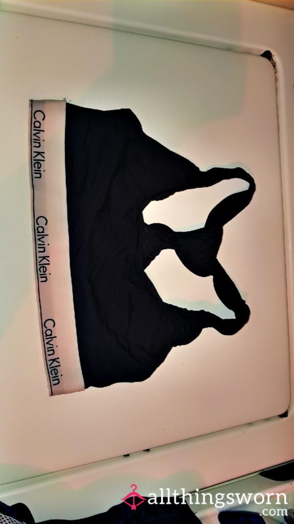 Sweaty Worn Calvin Klein Sports Bra
