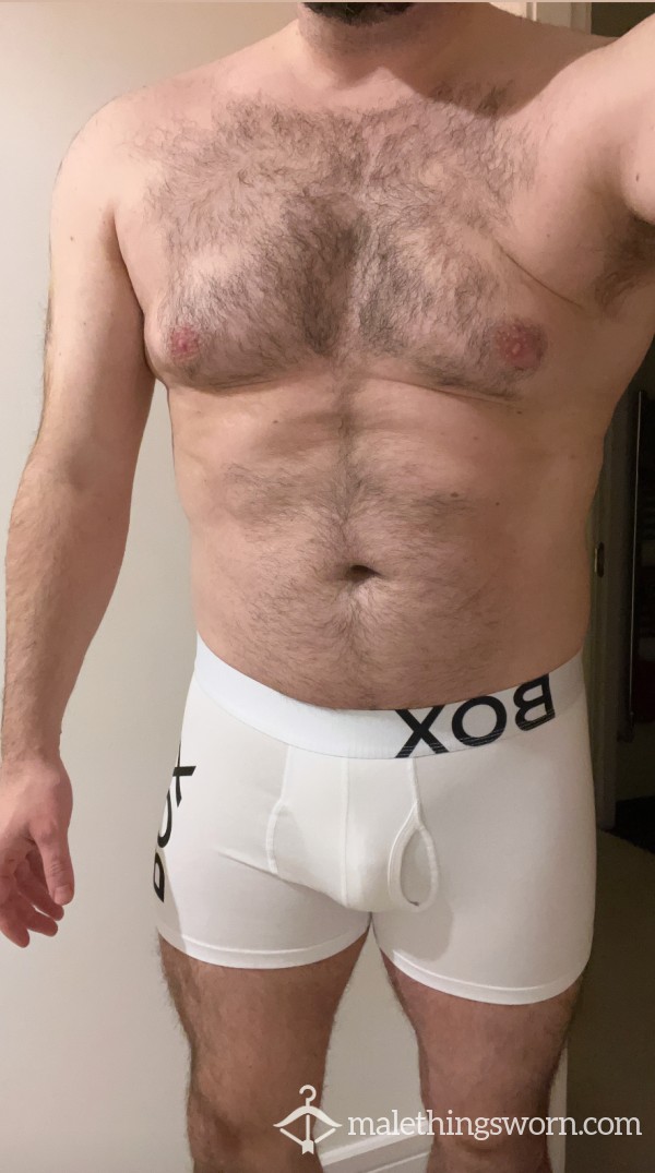 Sweaty Worn White Box Boxers