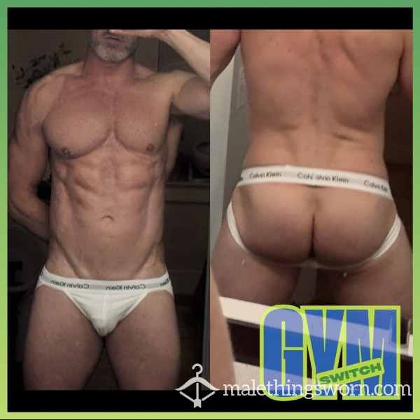 Sweaty, Worn White Jockstrap | Calvin Klein