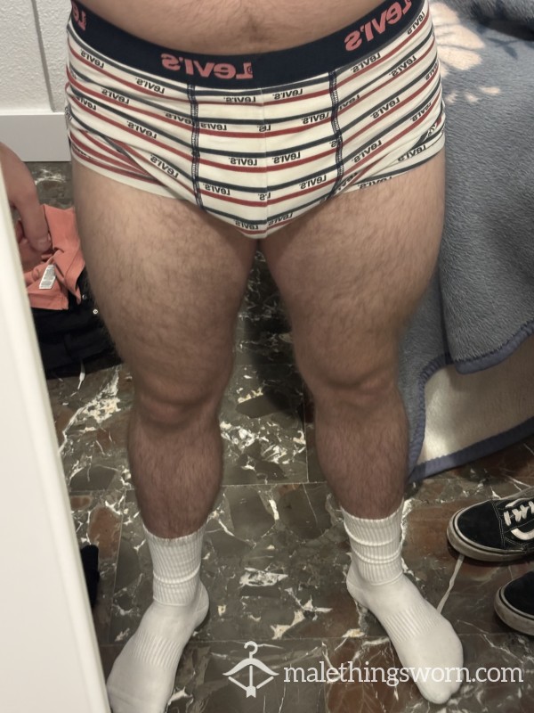 Sweaty Worn White Levi’s