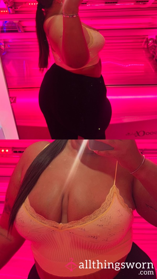 Sweaty Yellow Lace Bralette Cami Top