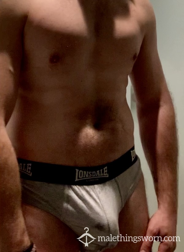 Sweaty/p** Grey Briefs
