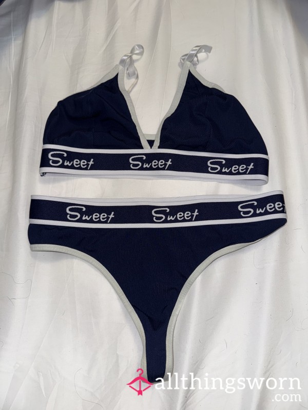 Sweet And Comfortable Bra/panty Set (thong)
