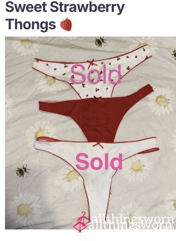 Sweet Strawberry Thongs 🍓