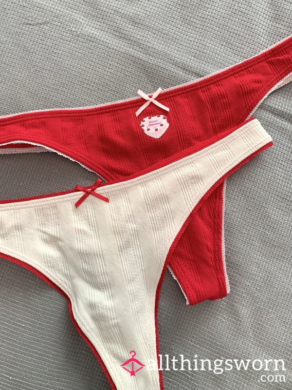 Red, Cream, Pink Thong
