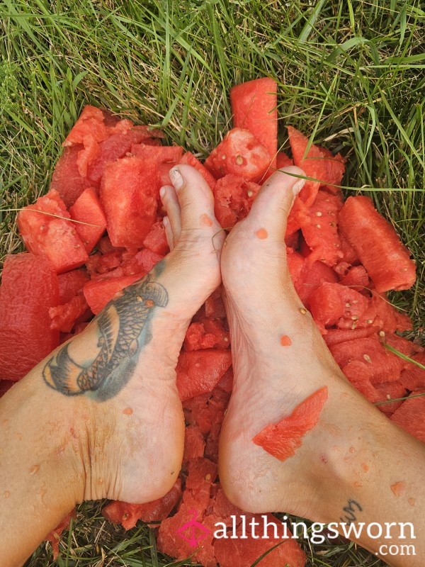 Sweet & Juicy Watermelon Feet!