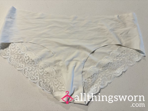 Sweet Little White Panties Ready To Be Ruined