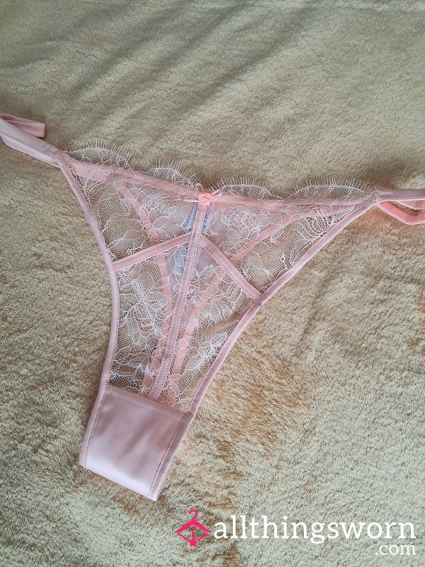 Sweet Pink Lace Thong 💗 | Princess Amelia's Delicate Scent ✨️ | 24-Hour Wear + Custom Add-Ons 👄