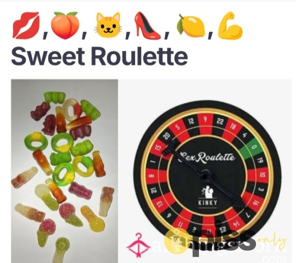 💋,🍑, 🐱,👠, 🍋,💪 Sweet Roulette