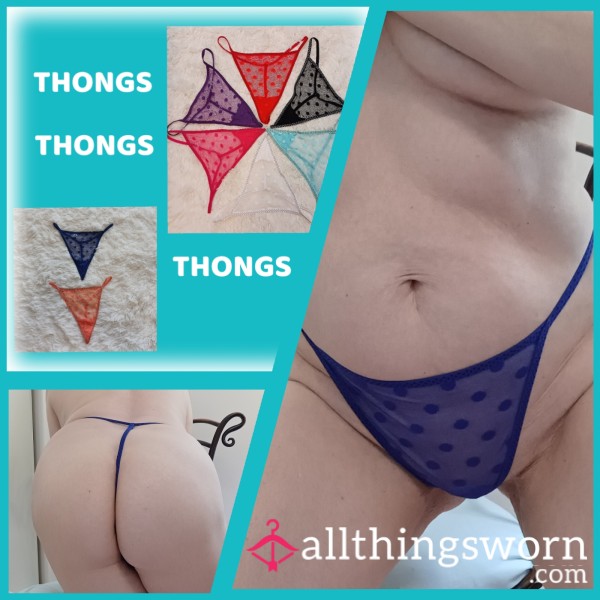 Sweet Sheer Polka Dot Thongs