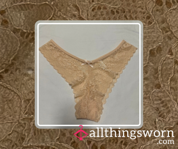 Peach Temptation ⋆ 24 Hour Worn Lace Panties