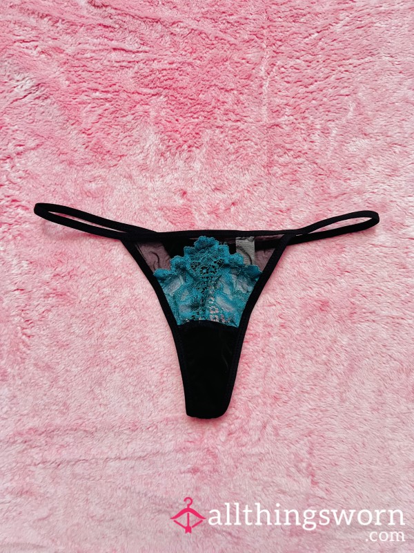 S*xy Green Black G-string Thong
