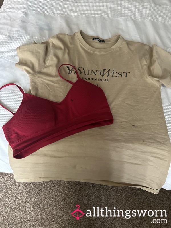 T Shirt And Bralet