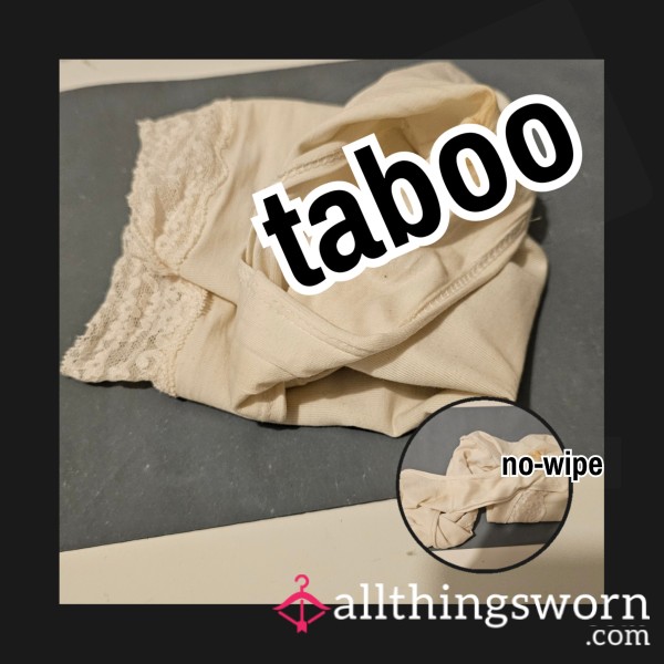 TABOO 🥵 3-Day No-Wipe Stained & Stinky Cotton Full-Backs – Filthy Seller’s Choice £30 (Up To 7 Days £70)