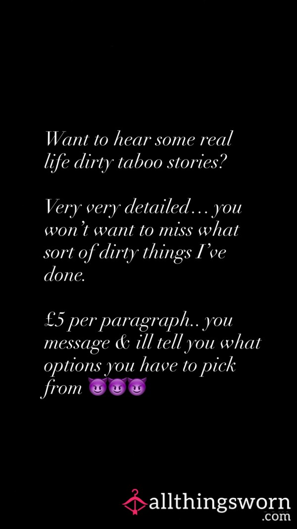 Taboo Paragraphs… Real Life Stories 😈