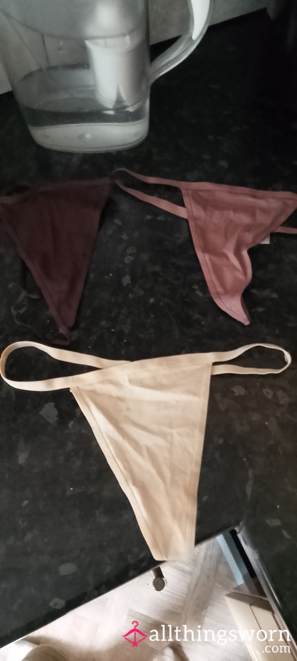 Take Your Pick Of Colour, Cotton Gstrings. Size 12 Price Starts At One Day Wear