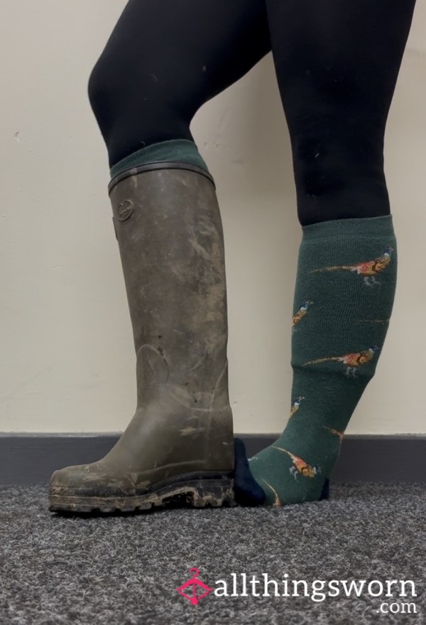 Taking Off My Sweaty, Equestrian, Wellies And Socks