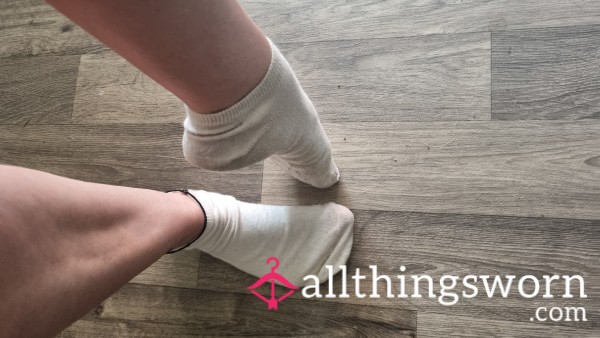 Taking Off White Dirty Socks