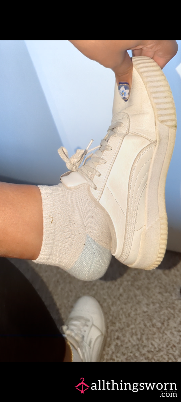 Taking Sweaty Shoe And Sock Off