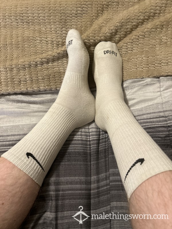 Tall White Nike Socks