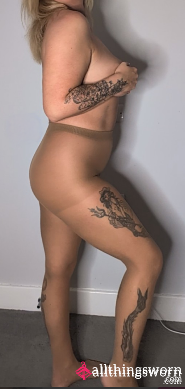 Tan 10 Denier Tights Size 12-14