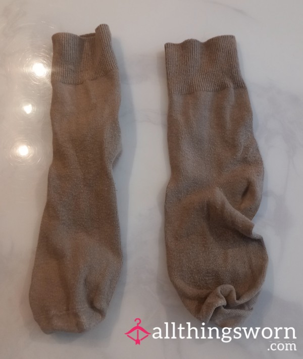 Tan Colour Socks Very Worn