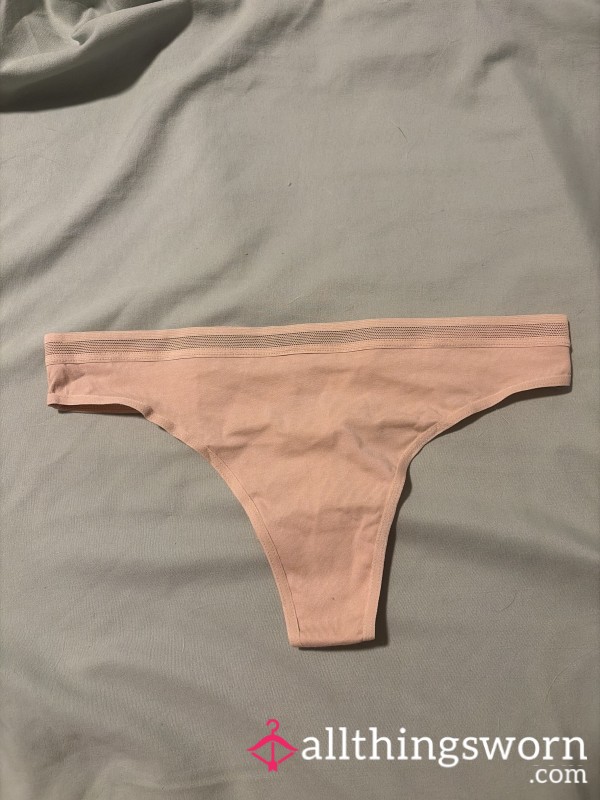 Tan Cotton Thong