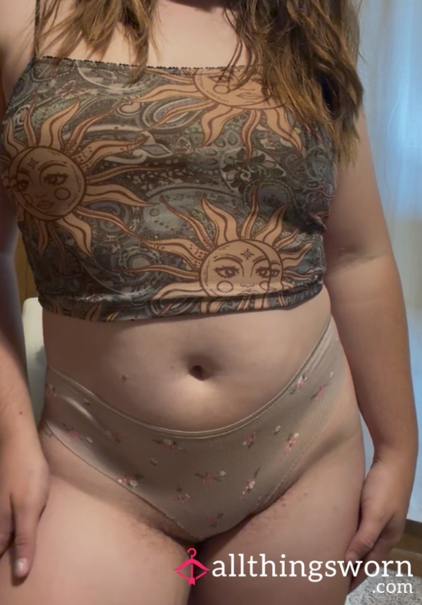 Tan Flor*l Panty