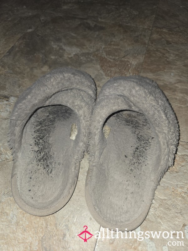 Tan Fuzzy Slippers