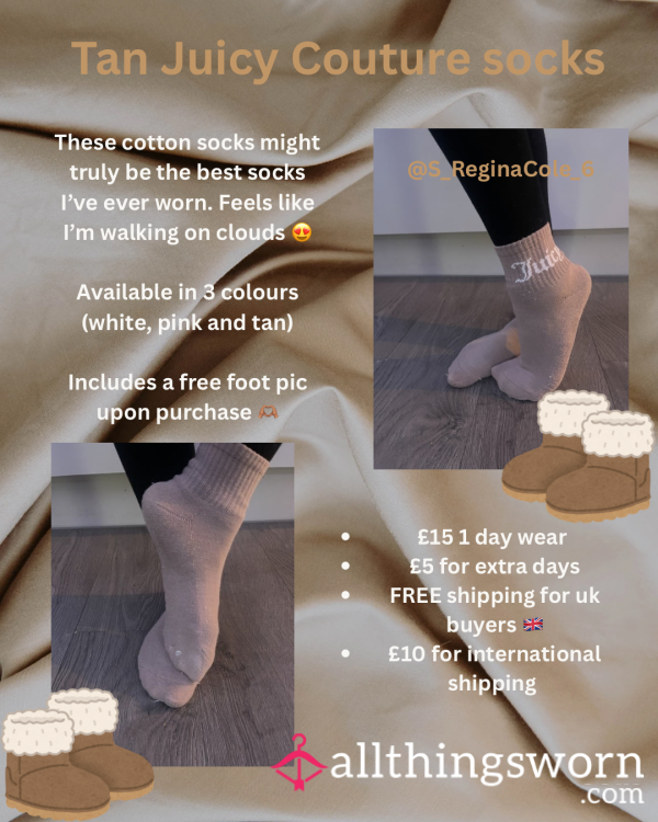 Tan Juicy Couture Socks