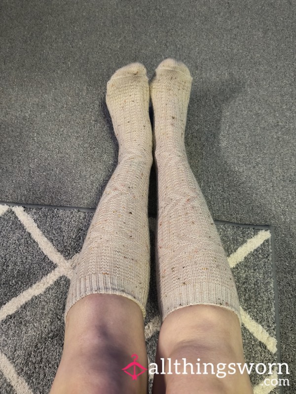 Tan Knee High Boot Socks