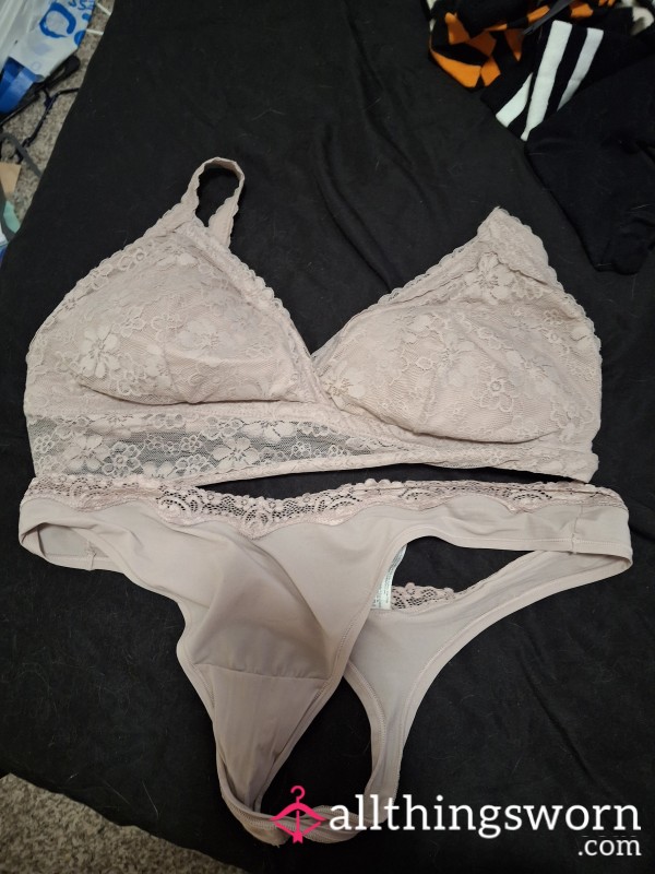 Tan Underwear-Bra And Underwear